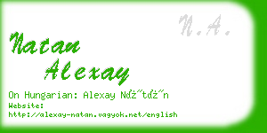 natan alexay business card